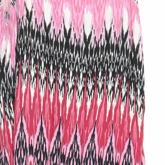 Select Womens Pink Geometric Maxi Size L