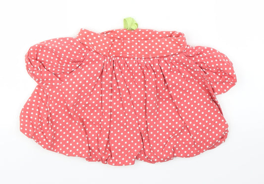 M&S Girls Pink Polka Dot Pleated Skirt Size 5-6 Years