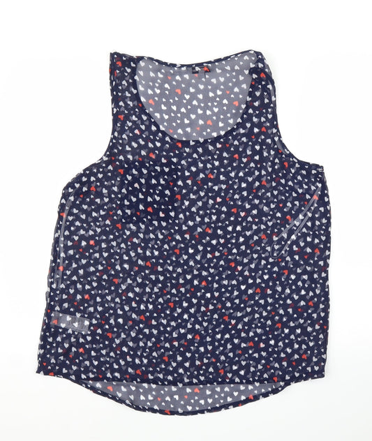 New Look Womens Blue Basic Blouse Size 14 - Love Heart