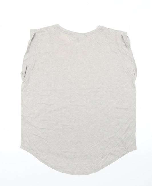 Warehouse Womens Grey Basic Blouse Size 14