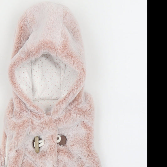 Nutmeg Girls Pink Cardigan Jumper Size 6-9 Months - Bodywarmer