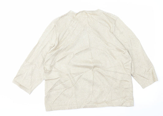 Preworn Womens Gold Pullover Jumper Size 16