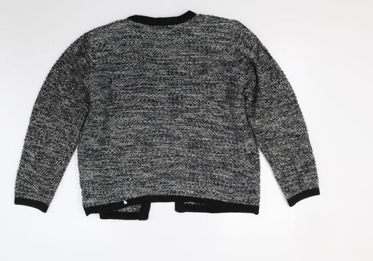 Isle Womens Grey Knit Cardigan Jumper Size M