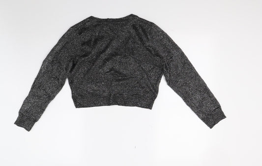 Miss evie Girls Silver Cardigan Jumper Size 14-15 Years