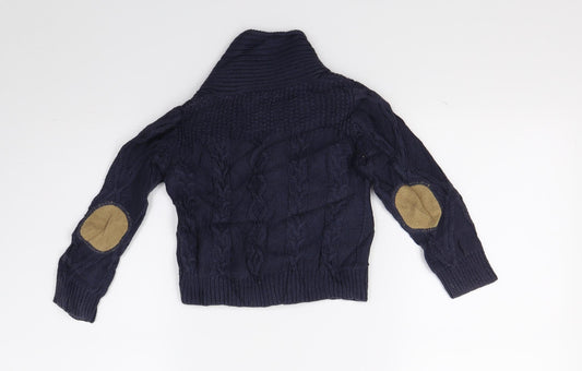 Autograph Boys Blue Knit Cardigan Jumper Size 2 Years