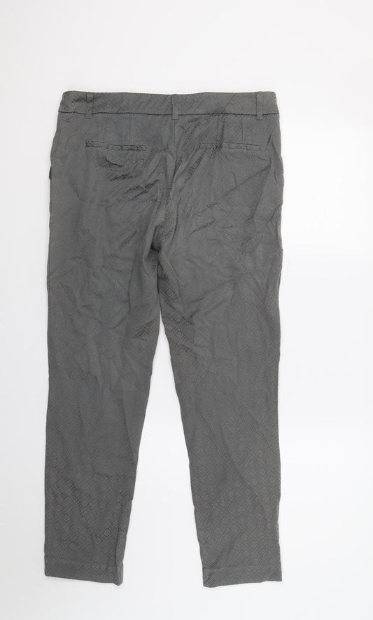 NEXT Womens Grey Trousers Size 10 L24 in