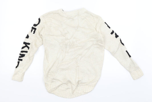 Gap Kids Girls Ivory Pullover Jumper Size 8 Years - Be One Of A Kind