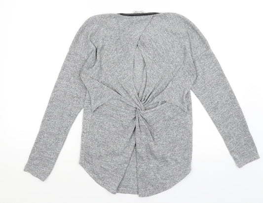 Miss Selfridge Womens Grey Basic T-Shirt Size 8