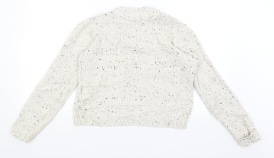 Missguided Womens White Pullover Jumper Size S