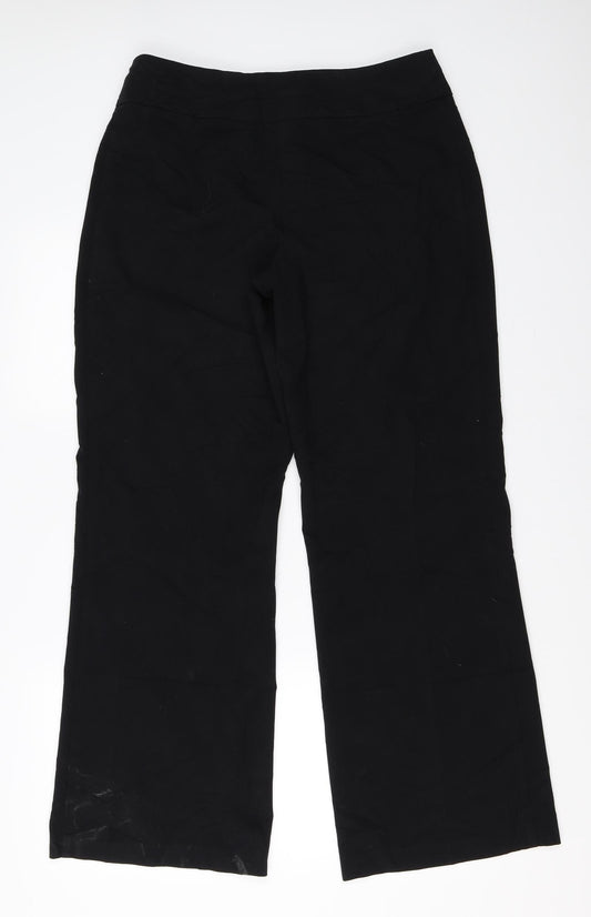 Marks and Spencer Womens Black Trousers Size 12 L30.5 in