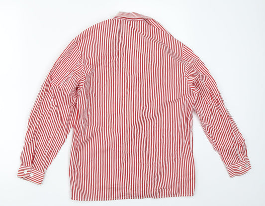 Denby Dale Boys Red Striped Basic Button-Up Size 13 Years