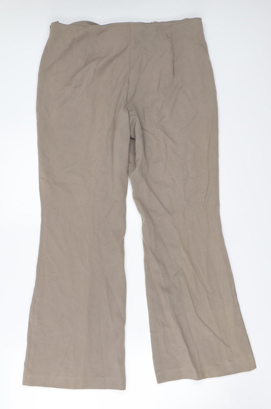 Marks and Spencer Womens Beige Trousers Size 14 L28 in