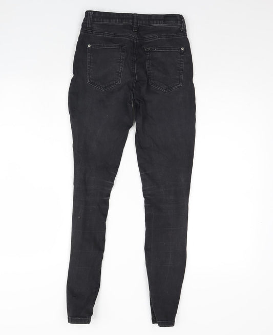 Bershka Womens Black Denim Skinny Jeans Size 6 L29 in
