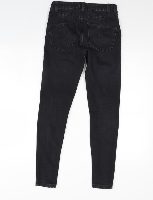 Denim & Co. Womens Black Denim Skinny Jeans Size 8 L28 in