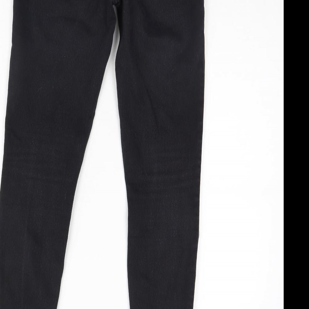 Denim & Co. Womens Black Denim Skinny Jeans Size 8 L28 in