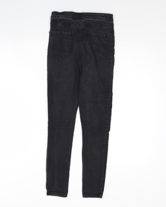 Denim & Co. Womens Black Denim Skinny Jeans Size 10 L28 in
