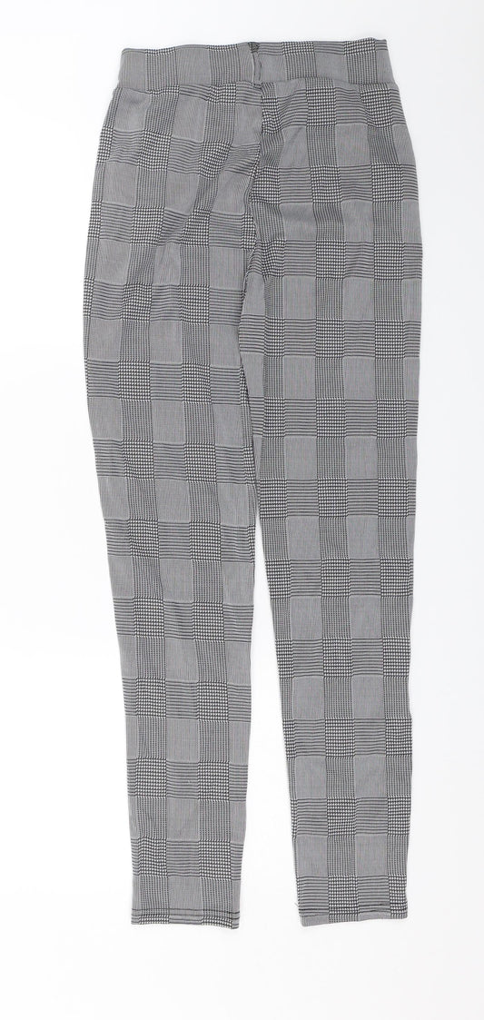 Preworn Womens Grey Check Capri Trousers Size S L26 in