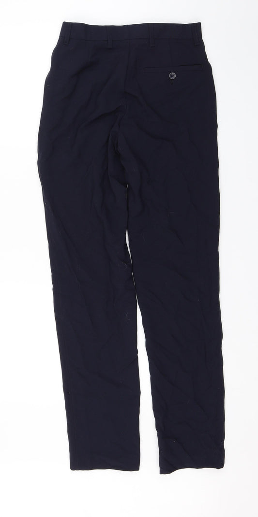 M&S Mens Blue Dress Pants Trousers Size 26 in L30 in