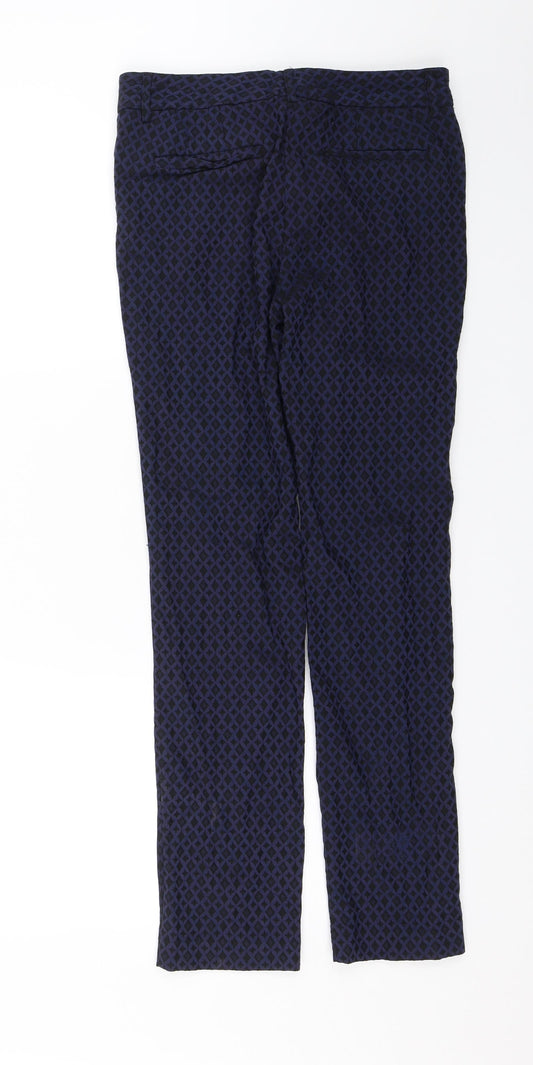 Mario Serrani Womens Blue Trousers Size 4 L26 in