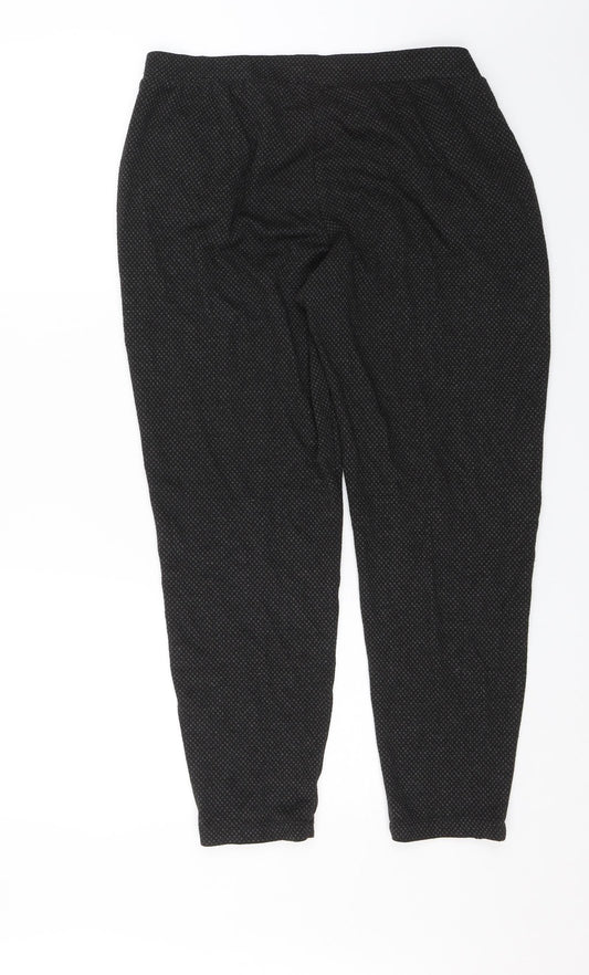 Preworn Womens Black Trousers Size 12 L25 in