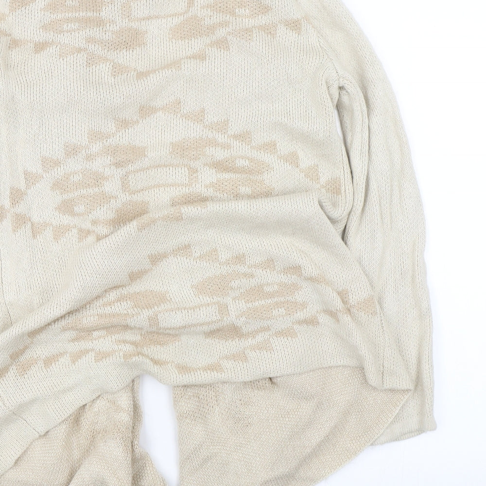 Brand and care label for Palmer Heritage women’s beige jacket coatigan, size S