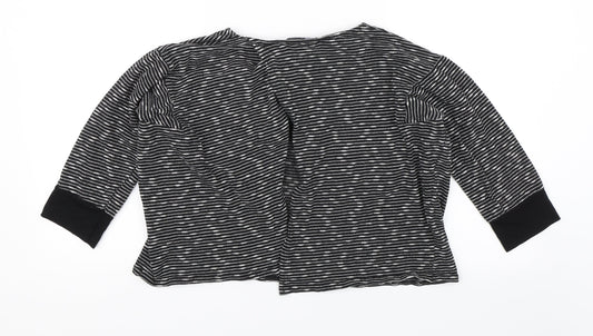 Missguided Womens Black Striped Basic Blouse Size M
