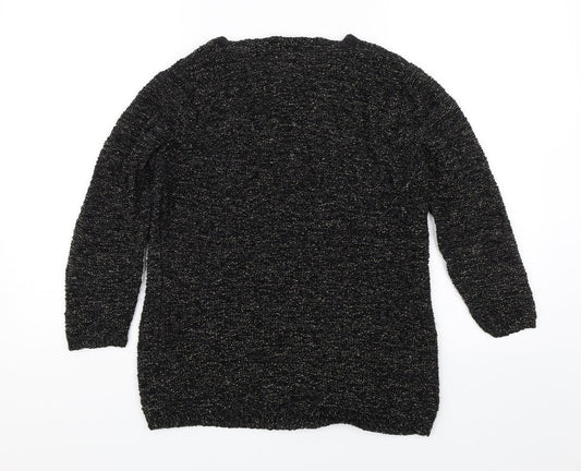 BM Collection Womens Black Pullover Jumper Size L