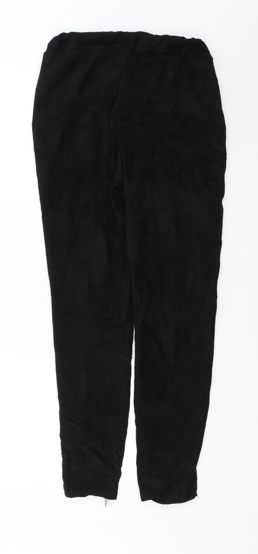 Preworn Womens Black Trousers Size 28 in L26 in