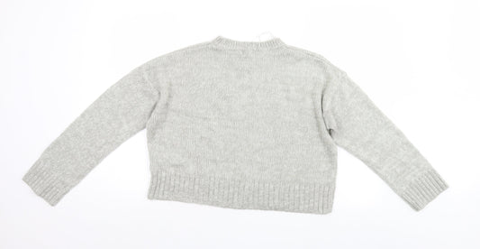 New Look Womens Grey Pullover Jumper Size M