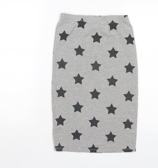 candy culture Girls Grey Polka Dot Straight & Pencil Skirt Size 12-13 Years