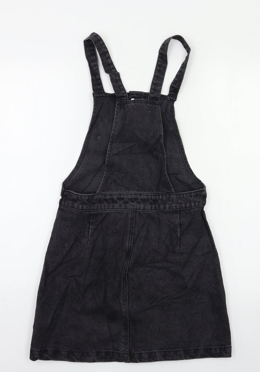 Miss Selfridge Womens Black Pinafore/Dungaree Dress Size XS