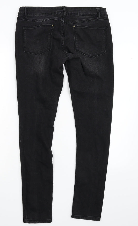 NEON Womens Black Denim Skinny Jeans Size 10 L31 in