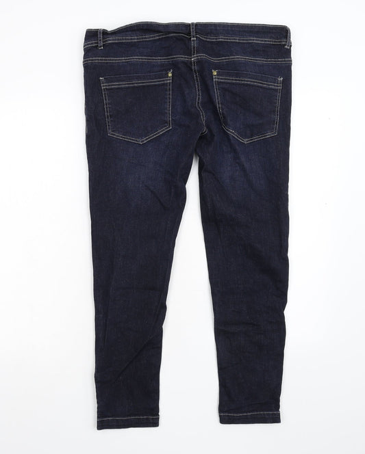 Nuon Womens Blue Denim Capri Jeans Size 12 L26 in