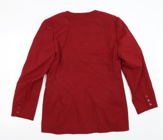 Classics Womens Red Jacket Suit Jacket Size 14