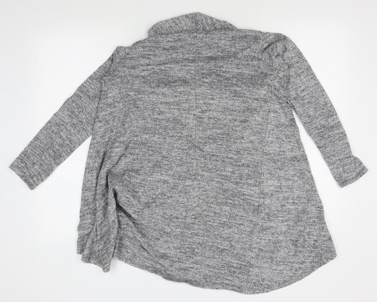 izabel Womens Grey Wrap Jumper Size 10