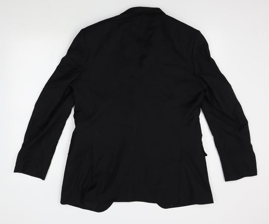 Lanificio Mens Black Jacket Suit Jacket One Size