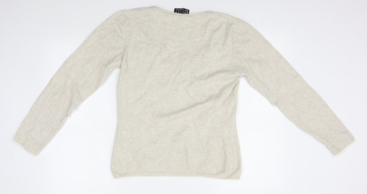 YAYA Womens Beige Pullover Jumper Size XL