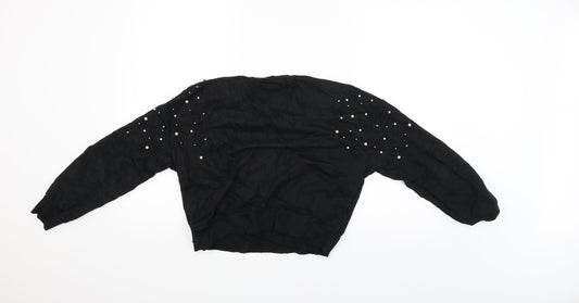New Look Womens Black Pullover Jumper Size 8