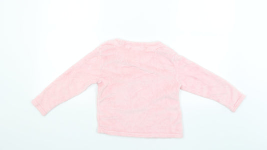 Just like you Girls Pink Pullover Jumper Size 6-7 Years - UNICORN