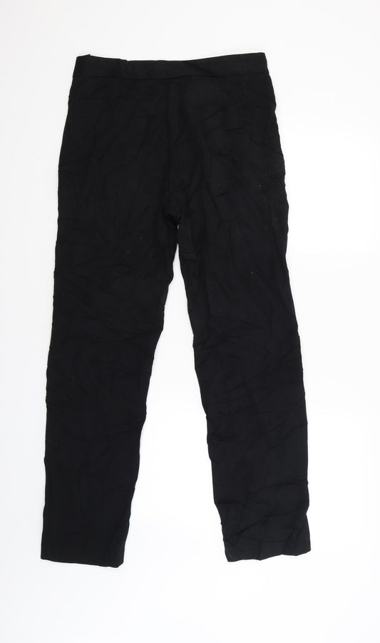 M&S Womens Black Trousers Size 10 L28 in