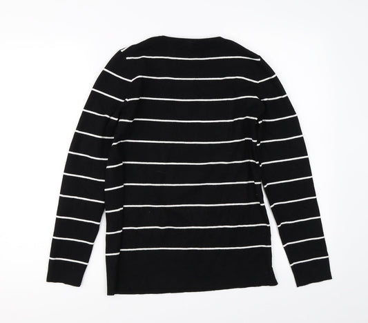 Kirkland Womens Black Striped Pullover Jumper Size S