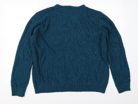 Isle Womens Blue Pullover Jumper Size L