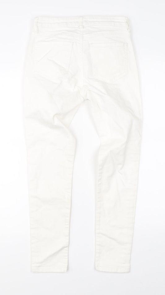 Warehouse Womens White Denim Straight Jeans Size 8 L24 in