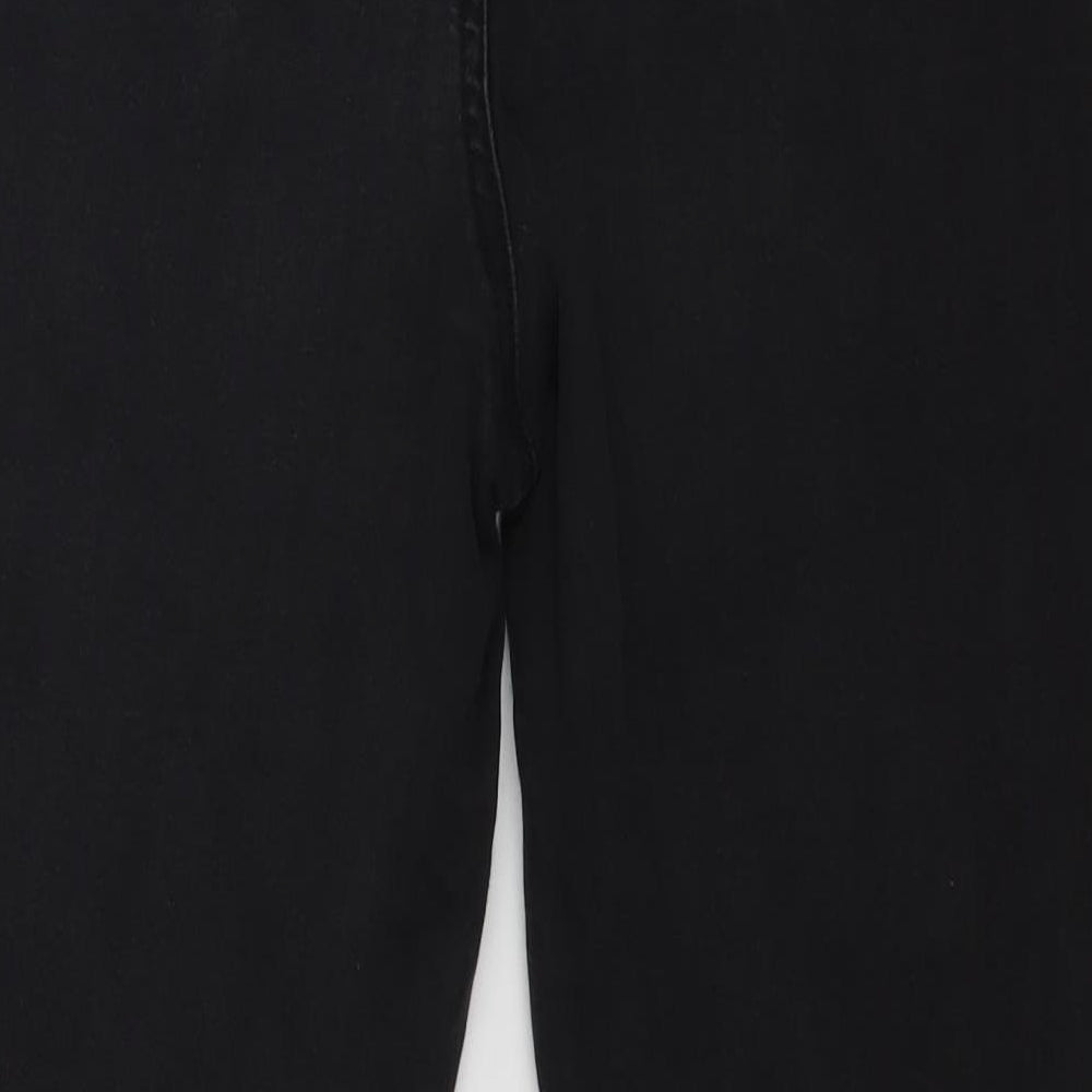 Denim & Co. Womens Black Straight Jeans Size 12 L25 in