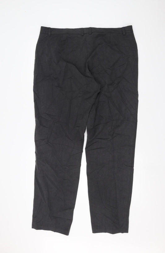 Marks and Spencer Womens Grey Dress Pants Trousers Size 18 L28 in