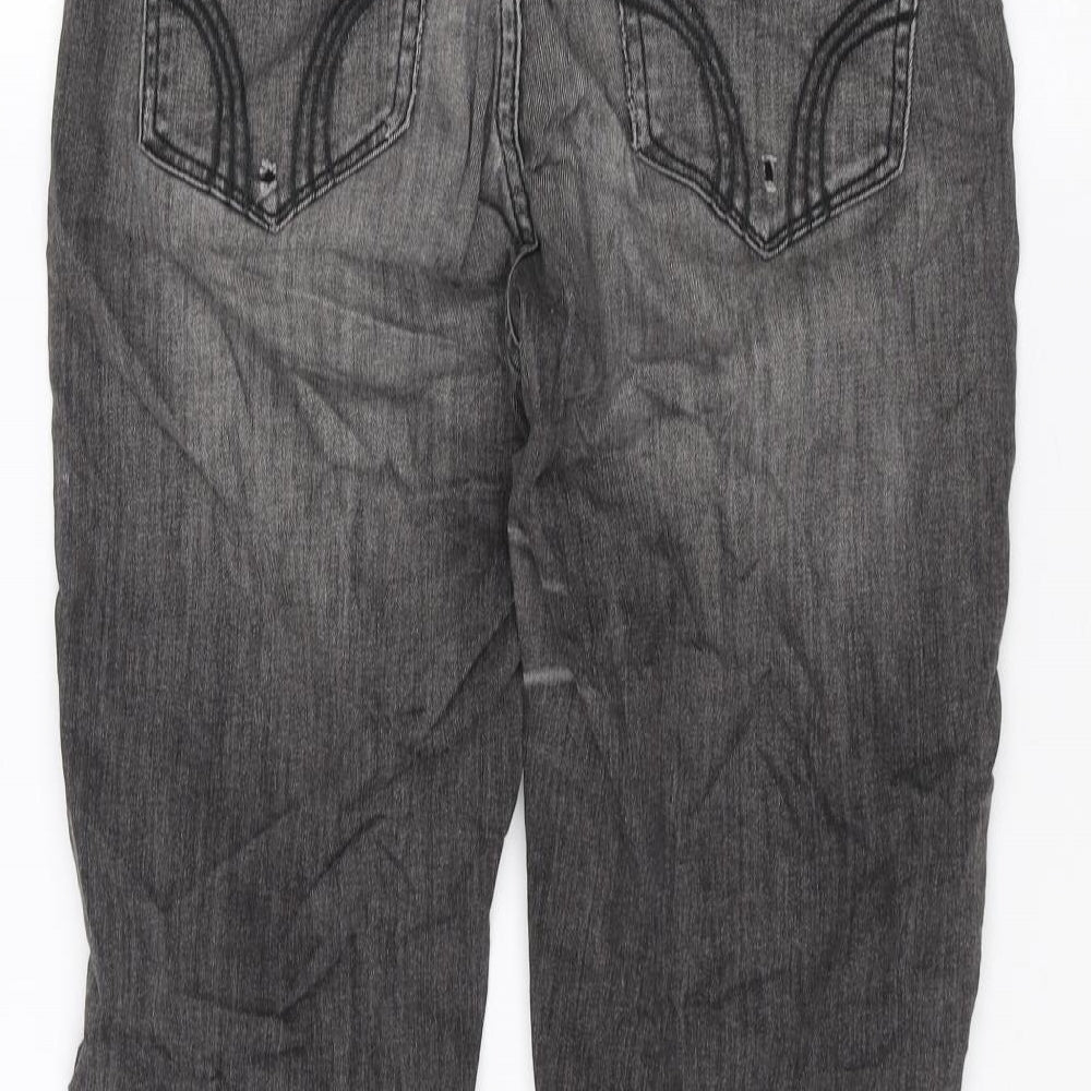 Hollister Mens Grey   Skinny Jeans Size 27 in L24 in - ripped details