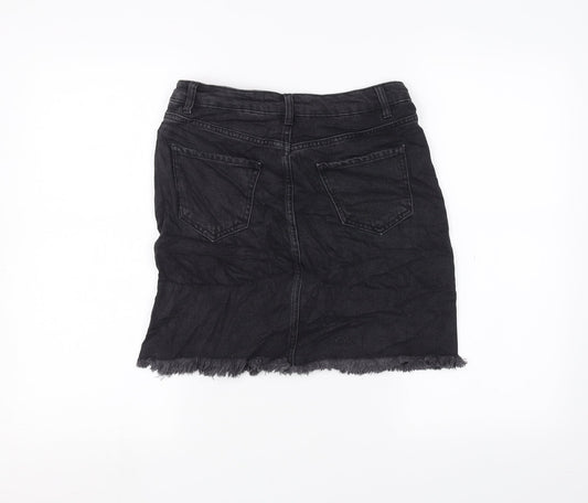 New Look Womens Black A-Line Skirt Size 8