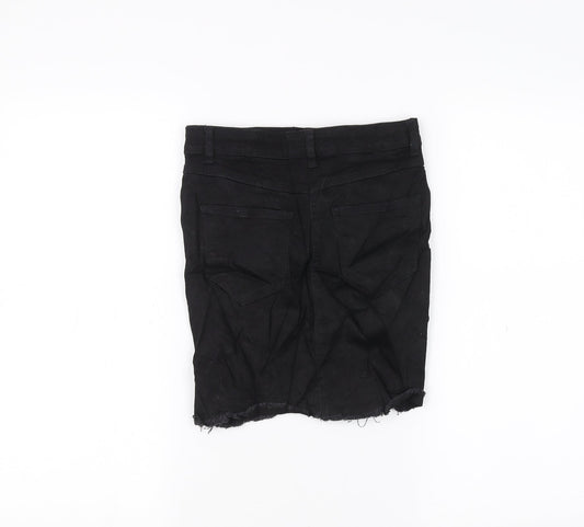 New Look Womens Black A-Line Skirt Size 6