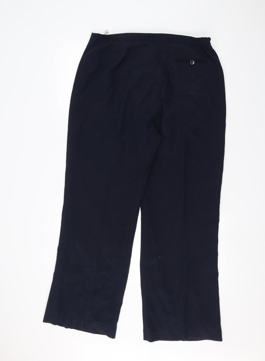 peter martin Womens Blue Trousers Size 18 L27 in