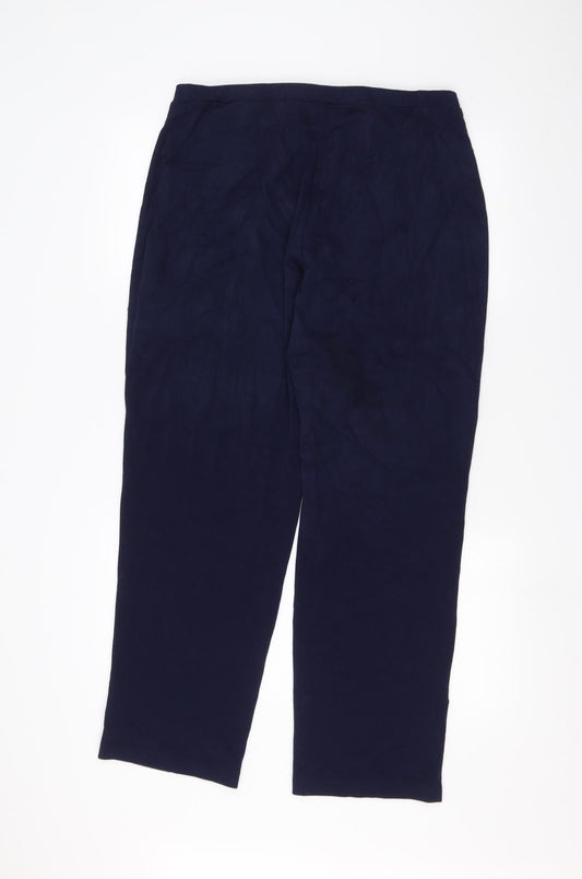 Susan Graver Womens Blue Trousers Size M L26 in